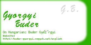 gyorgyi buder business card